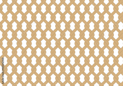 Fondo de patrón de reja de cuerda en fondo blanco