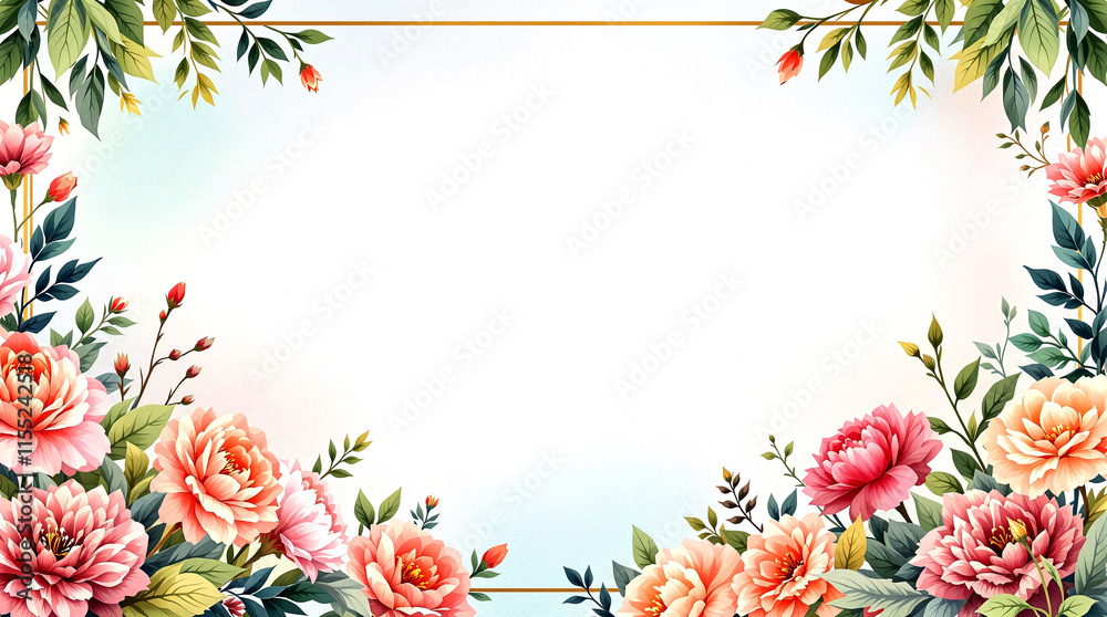 frame with tulips frame with tulips