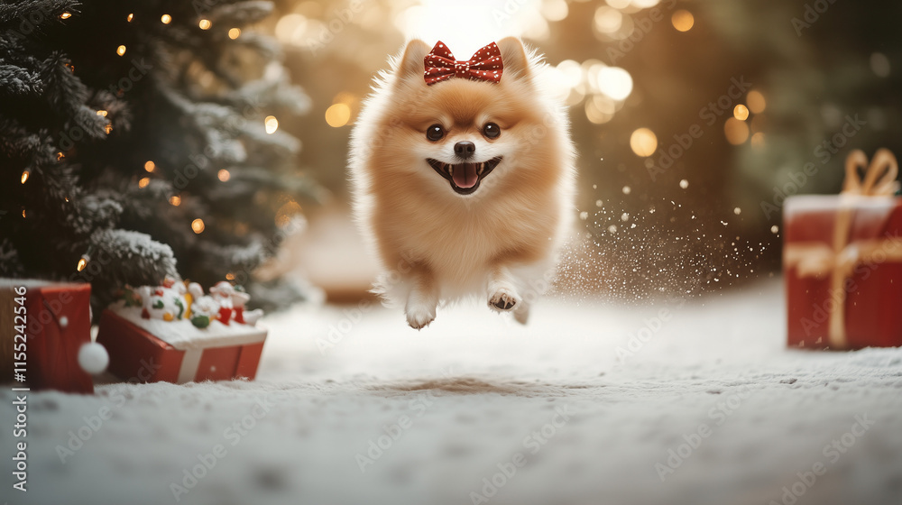 Obraz premium chihuahua and christmas decorations
