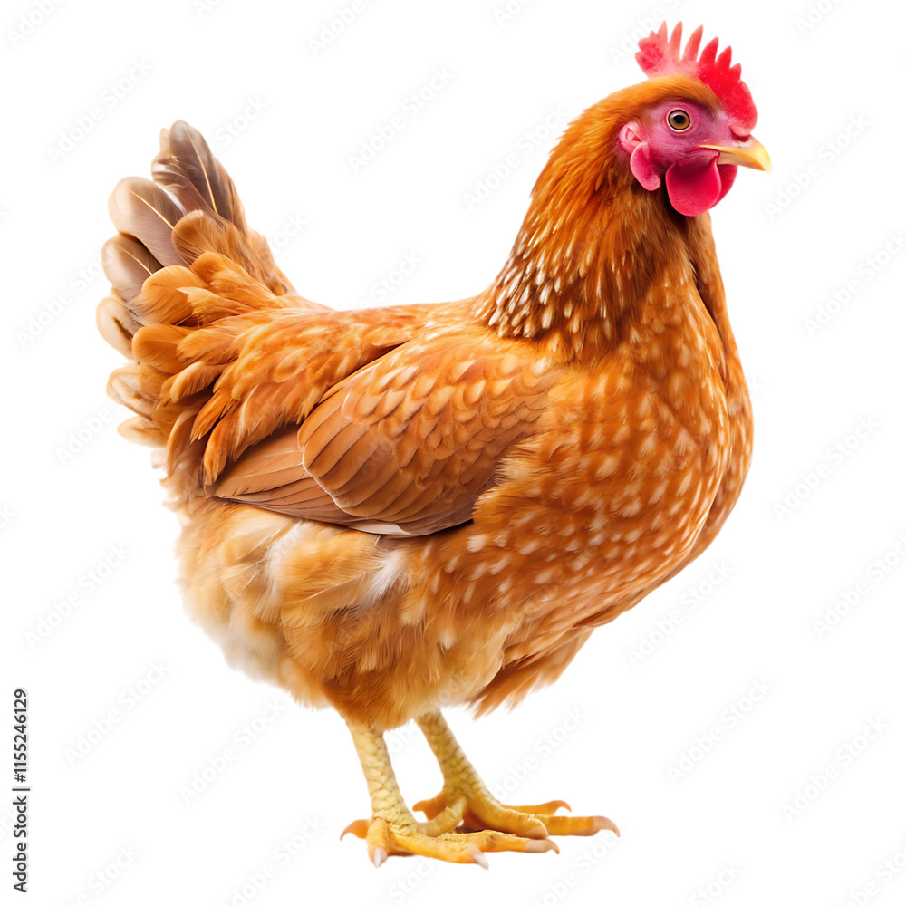 Fototapeta premium Hen isolated on white
