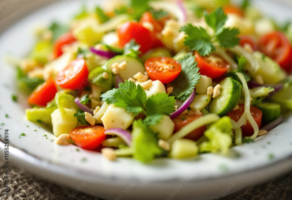 Tasty Chopped Salad close up