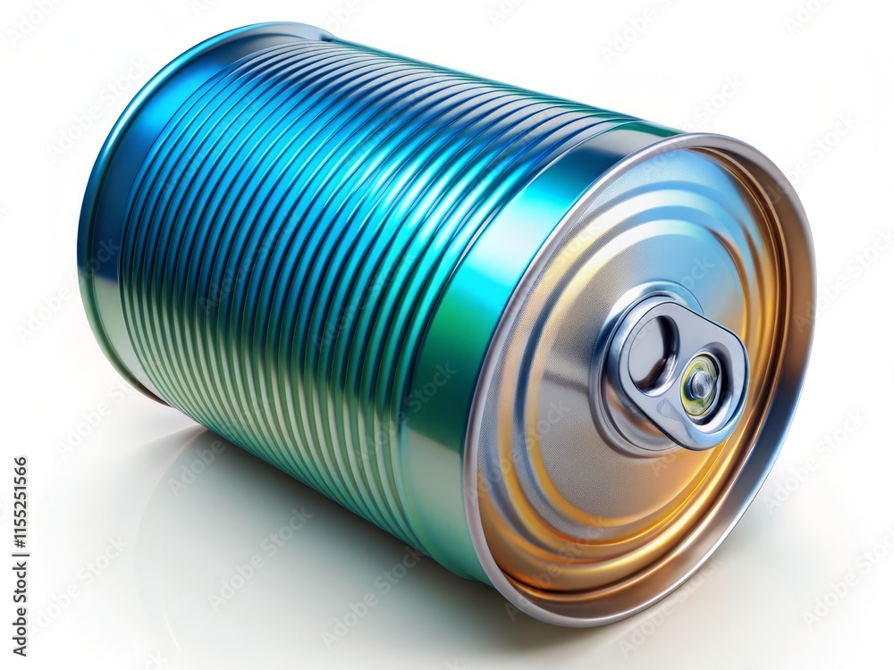 3D Rendered Aluminum Can, Worm's Eye View, Isolated White Background, Recycling, Beverage Can 3D Rendered Aluminum Can, Worm's Eye View, Isolated White Background, Recycling, Beverage Can