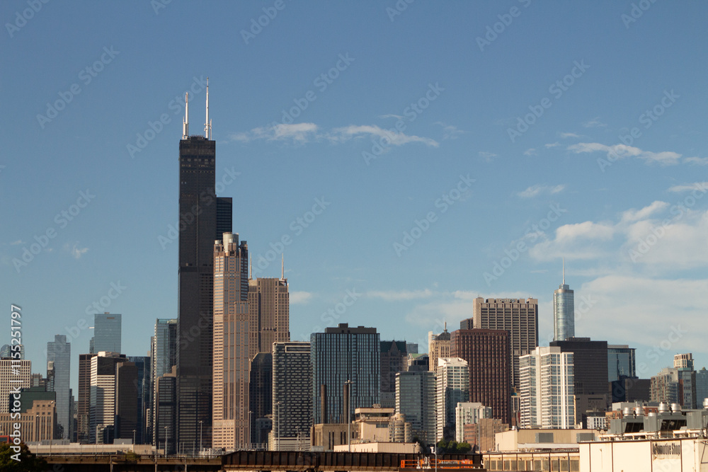 Fototapeta premium Chicago skyline view from the south