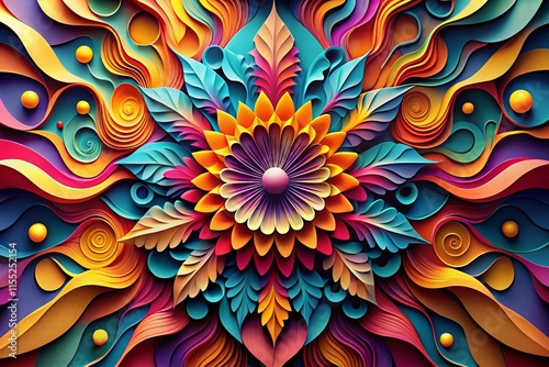 Abstract Paper Cut Background Design: Dynamic Action Shot Banner, Wallpaper & Web Design