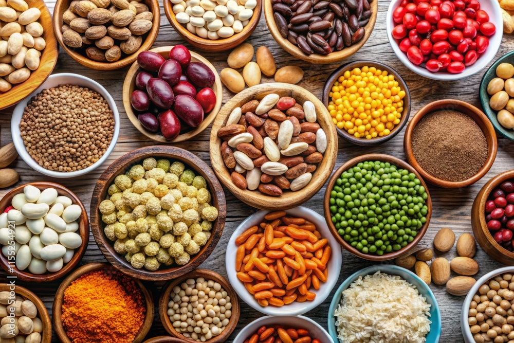 Close-Up Colorful Bean & Nut Collection Images - High-Resolution Food Photography Close-Up Colorful Bean & Nut Collection Images - High-Resolution Food Photography