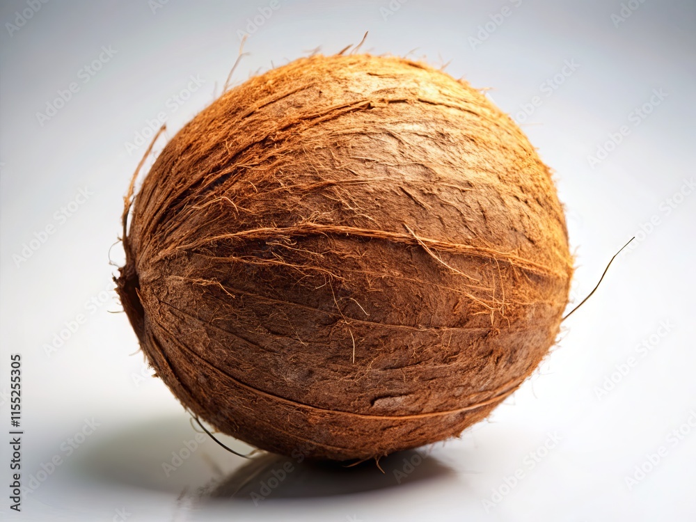 Coconut on White Background - Eye-Level Studio Photography Coconut on White Background - Eye-Level Studio Photography