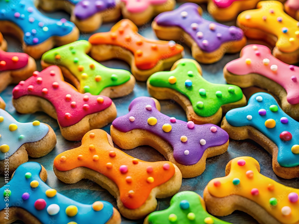 Colorful Bone Shaped Cookies Close Up Photography - Delicious Sweet Treats Colorful Bone Shaped Cookies Close Up Photography - Delicious Sweet Treats