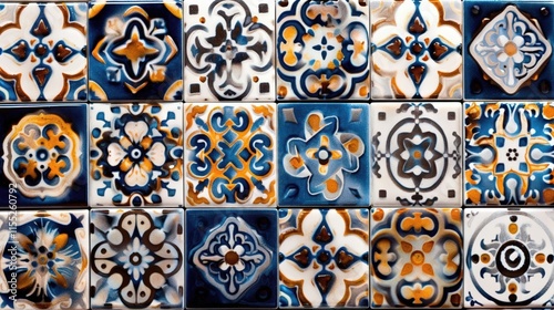 Colorful Portuguese azulejo tile patterns