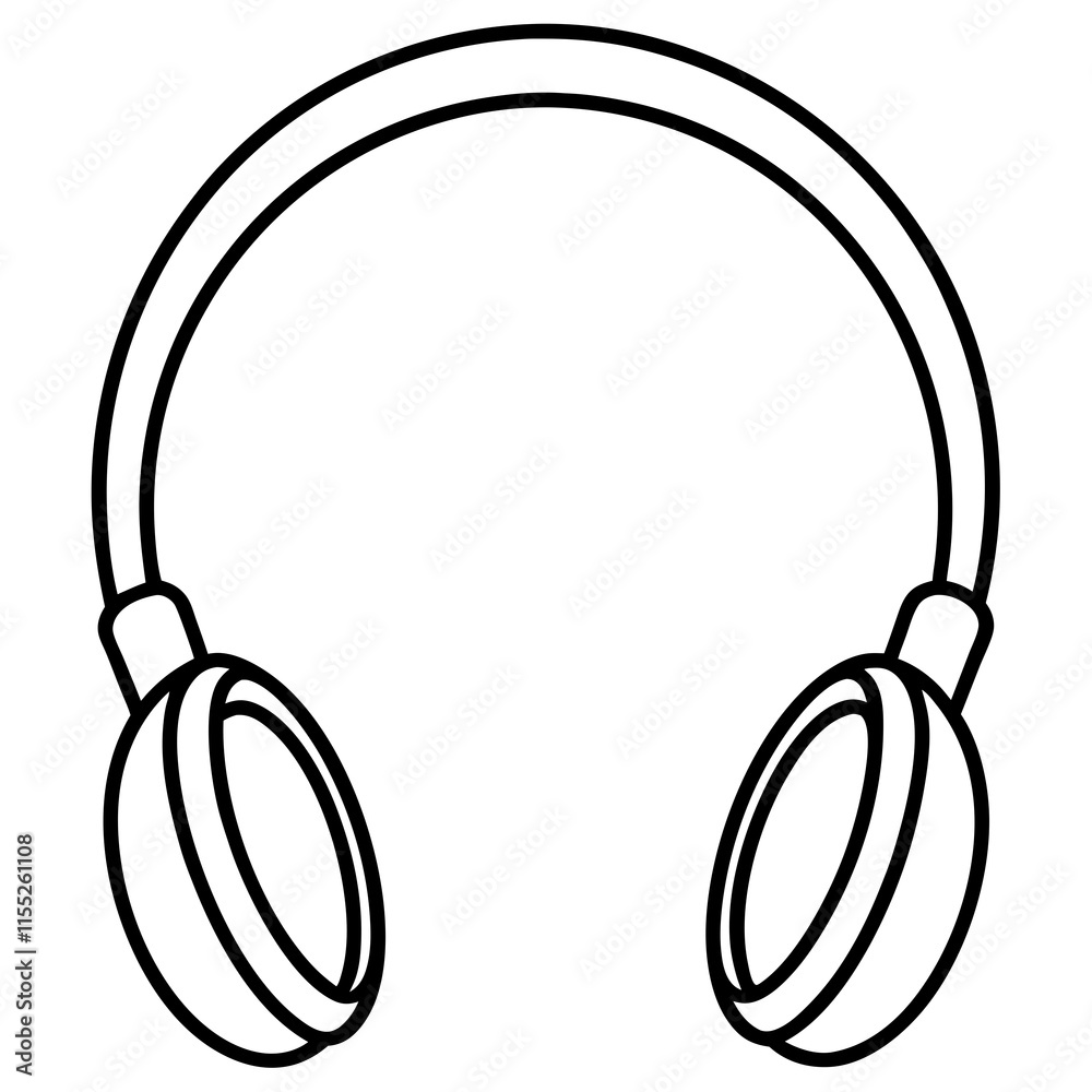 Headphones Line Art Vector Design Headphones Line Art Vector Design
