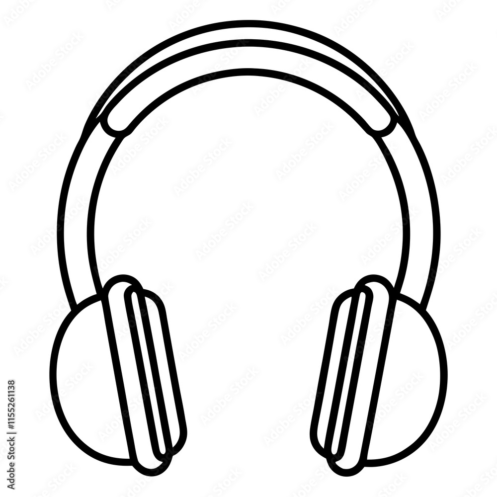Headphones Line Art Vector Design Headphones Line Art Vector Design