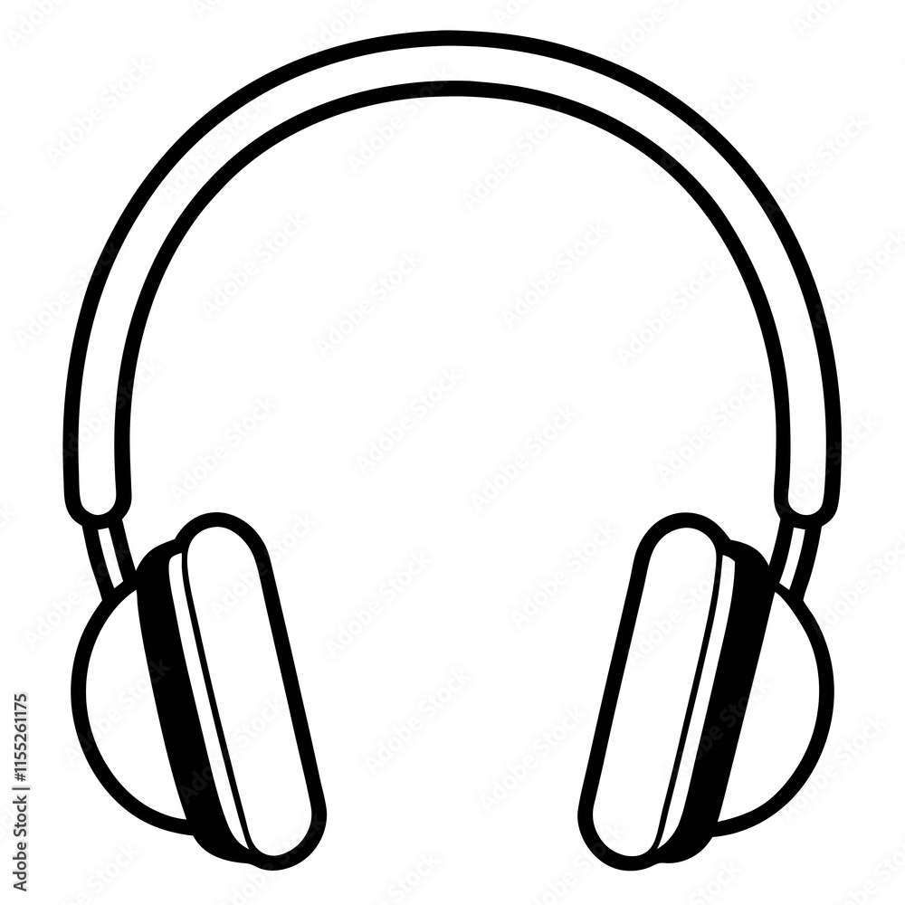 Headphones Line Art Vector Design Headphones Line Art Vector Design