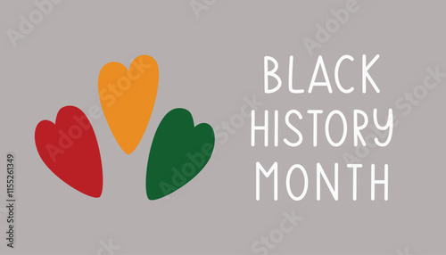 Black history month banner. Vector illustration design graphic for background, banner, card, poster