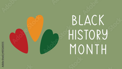 Black history month banner. Vector template for background, banner, card, poster