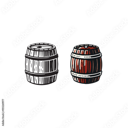 Barrel silhouette vector icon symbol design illustration