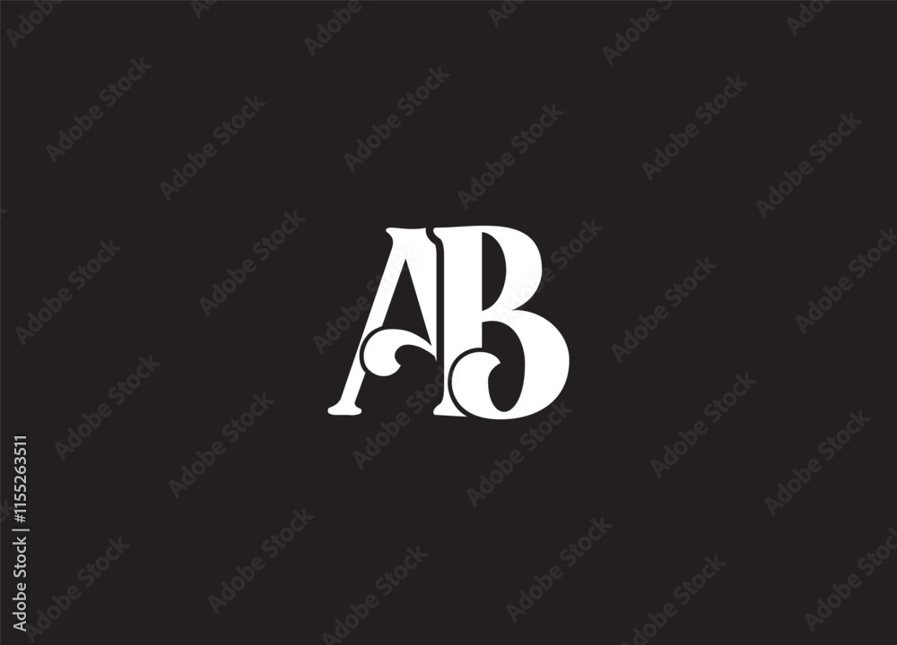 AB latter ligature typography logo design template
AB latter ligature typography logo design template