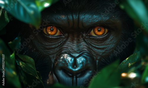 Golden Gaze The Enigmatic Eyes of the Jungle Sentinel photo