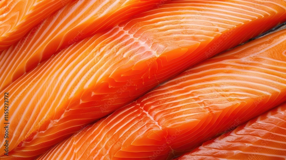Close-up RAW Style of Premium wild Alaskan salmon filleting, fresh catch Close-up RAW Style of Premium wild Alaskan salmon filleting, fresh catch