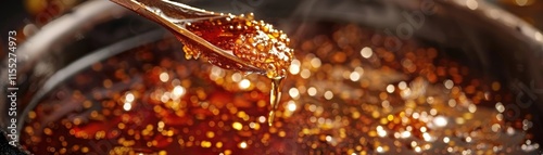 Close-up RAW Style of Traditional Thai fish sauce fermentation, flavor enhancer photo