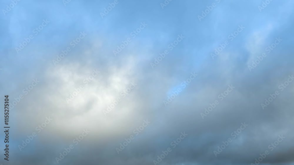 Recording of the sky of stratocumulus blue and orange tones very early Recording of the sky of stratocumulus blue and orange tones very early
