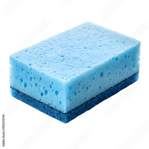 Kitchen sponge on transparent background