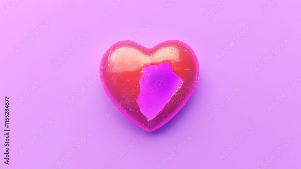 custom made wallpaper toronto digitalValentine heart and commitment concept. Colorful heart shape against a vibrant pink background.