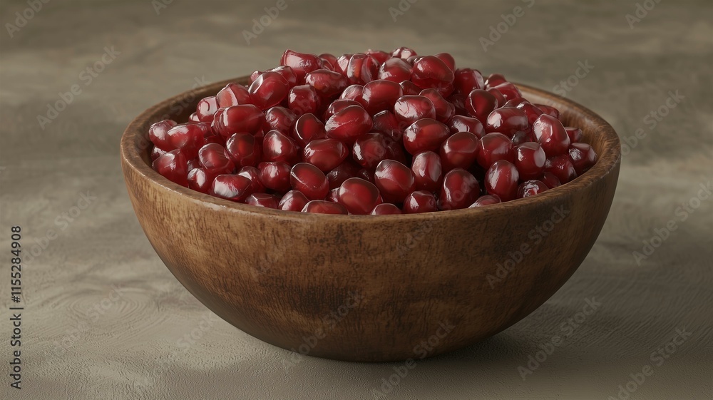 Ultra-realistic ad of fresh pomegranate seeds in a bowl with vibrant red color and juicy texture
Ultra-realistic ad of fresh pomegranate seeds in a bowl with vibrant red color and juicy texture