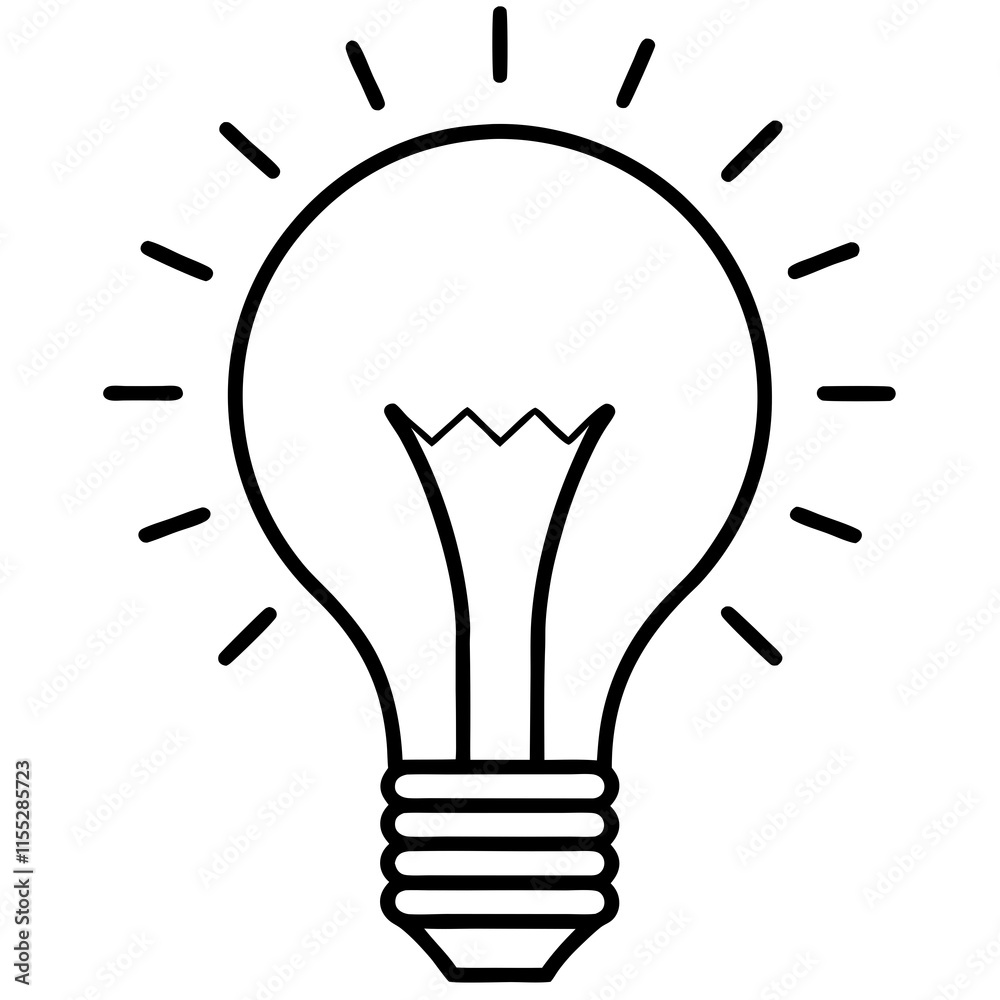 Lightbulb Idea Line Art Vector Design Lightbulb Idea Line Art Vector Design