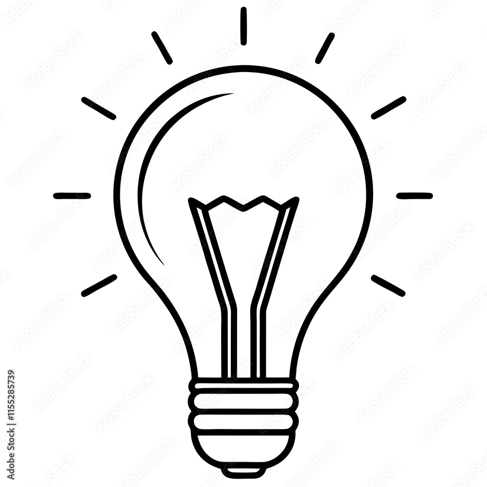 Lightbulb Idea Line Art Vector Design Lightbulb Idea Line Art Vector Design