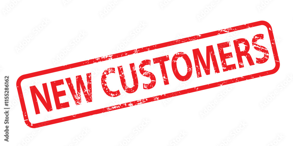 NEW CUSTOMERS red stamp text vector illustration design background NEW CUSTOMERS red stamp text vector illustration design background