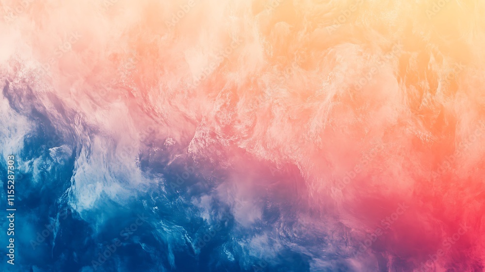 Fototapeta premium Stunningly Vivid Digital Painting: Abstract Cloud Swirls in Warm Hues. AI Generated