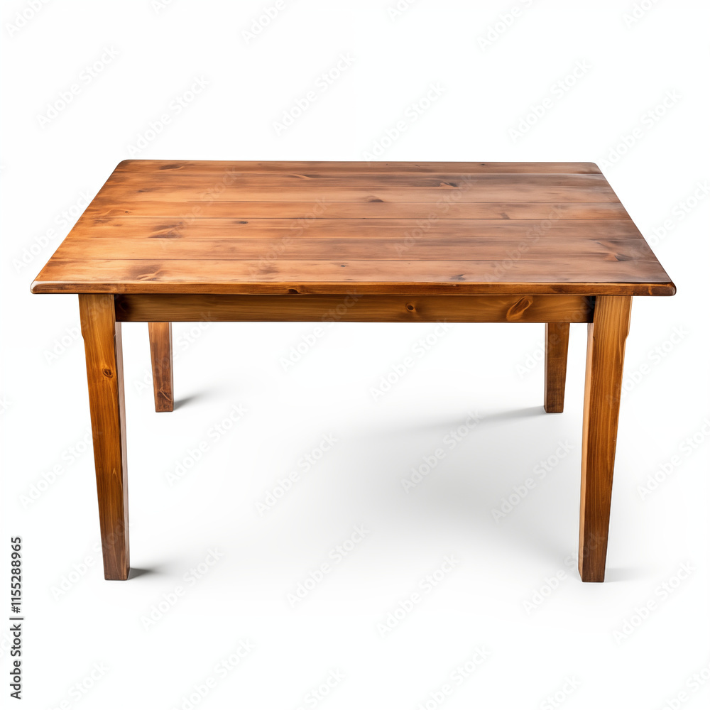Rectangular Wooden Table Brown Finish Studio Shot Rectangular Wooden Table Brown Finish Studio Shot
