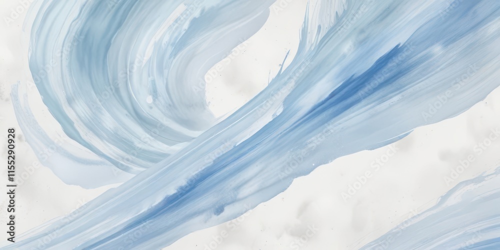 Obraz premium Swirling pastel blue and white watercolor texture, wallpaper, white, seamless