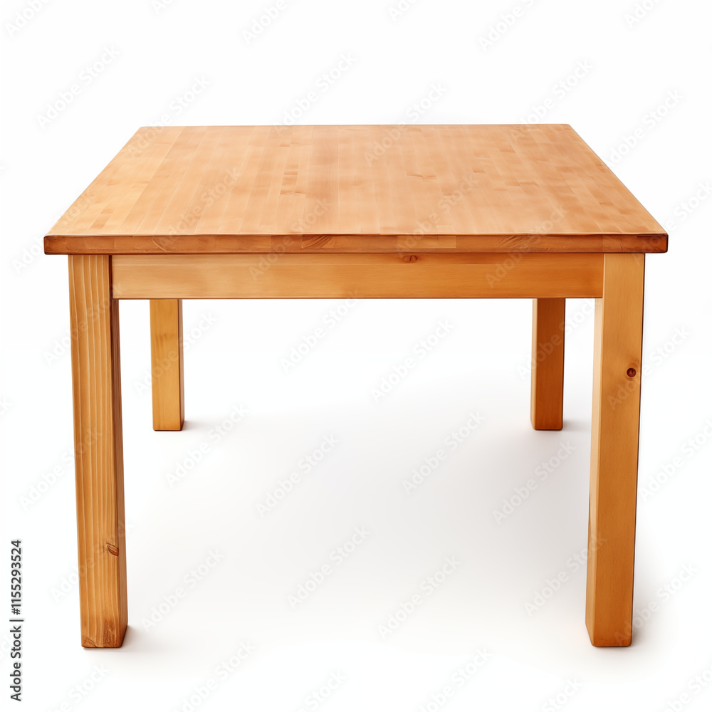 Square Wooden Table Light Wood Studio Shot Square Wooden Table Light Wood Studio Shot