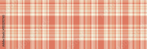 Bedroom vector tartan textile, grungy background pattern texture. Symmetry check plaid fabric seamless in red and light colors.