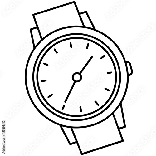 Minimalist Line Art Watch Design Sleek Dial & Clean Straps