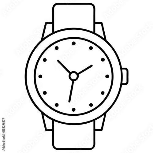 Minimalist Line Art Watch Design Sleek Dial & Clean Straps