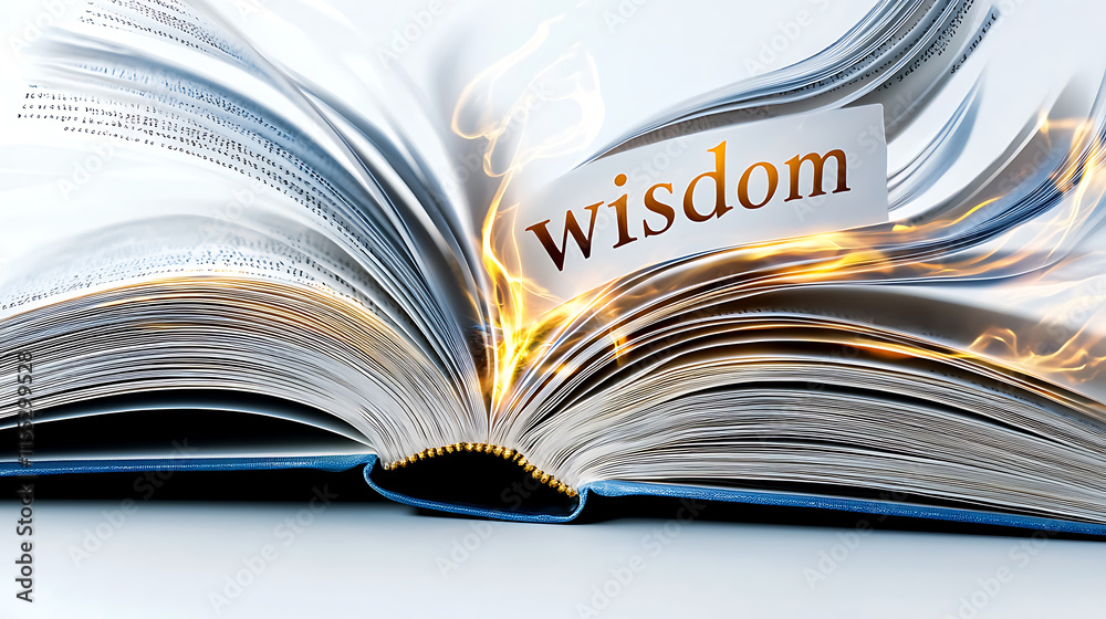 Wisdom unveiled an enchanting book in a dreamlike environment inspiring knowledge and insightful thoughts Wisdom unveiled an enchanting book in a dreamlike environment inspiring knowledge and insightful thoughts