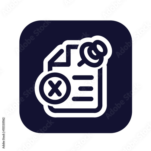 rejection ducument icon