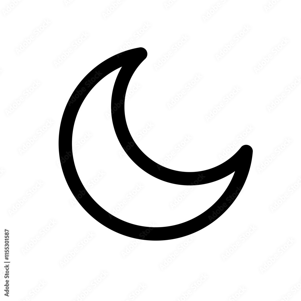 crescent moon icon crescent moon icon