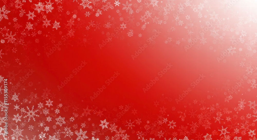 Red and White Winter Wonderland: A delicate snowfall of snowflakes gracefully descends against a vibrant red and white gradient background, creating a visually stunning and festive backdrop. Red and White Winter Wonderland: A delicate snowfall of snowflakes gracefully descends against a vibrant red and white gradient background, creating a visually stunning and festive backdrop.