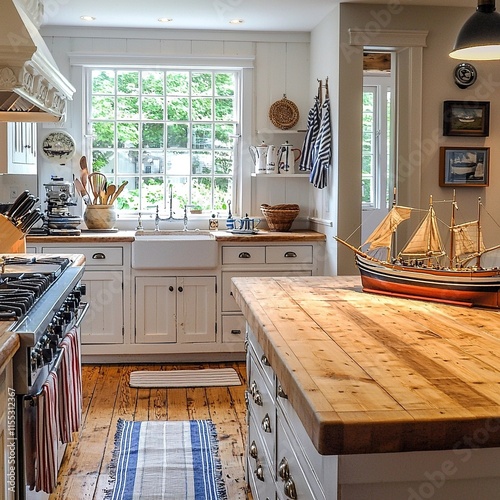 traditional american cape cod-style kitchen photo