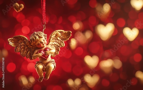 Saint Valentines Day cupidone background photo