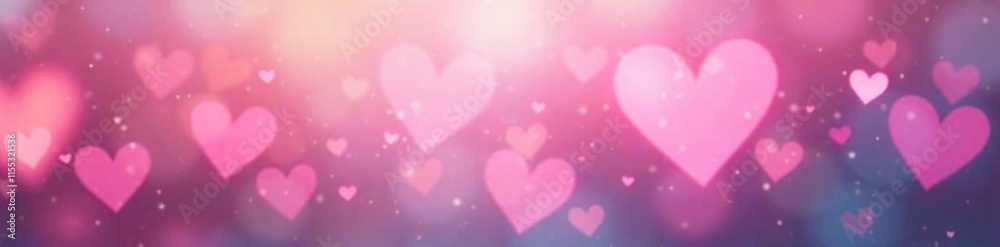 Gradient gradient heart shape bokeh in pastel colors, romantic, love Gradient gradient heart shape bokeh in pastel colors, romantic, love