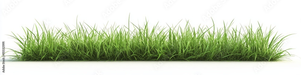 Obraz premium Lush green grass isolated on white background. (2)