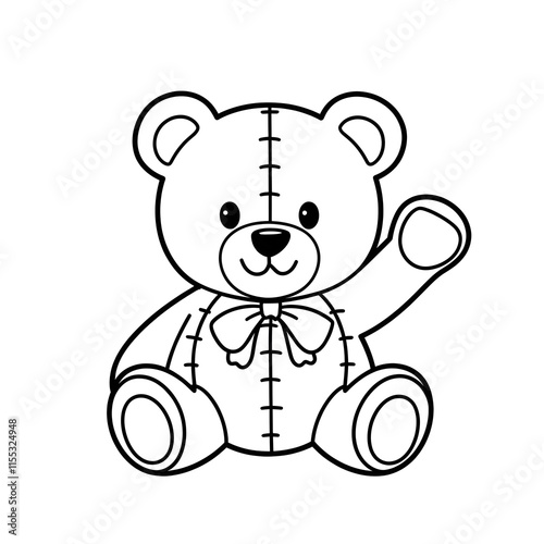 teddy bear coloring page drawing