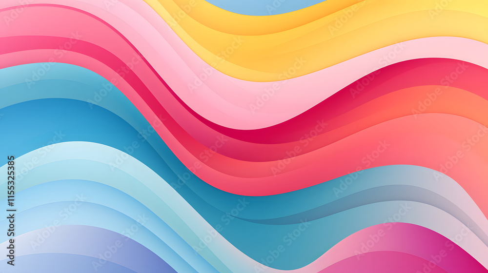 Digital retro colorful waves abstract background Digital retro colorful waves abstract background