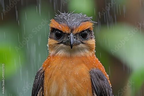 Rufous-breasted Spinetail in the Rain photo