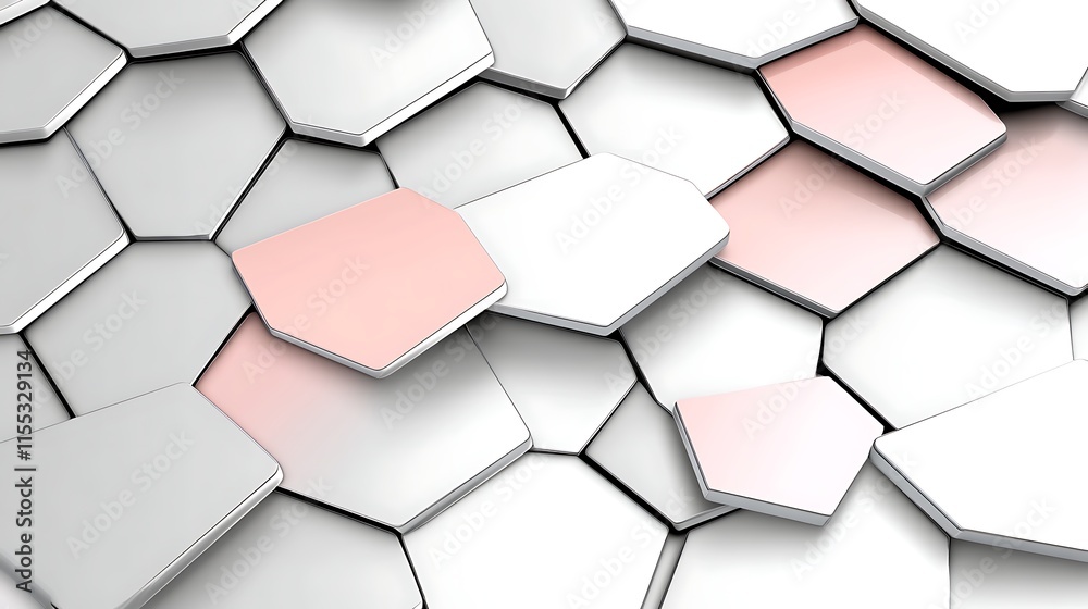 Naklejka premium Abstract Hexagon Pattern Modern Geometric Background Design