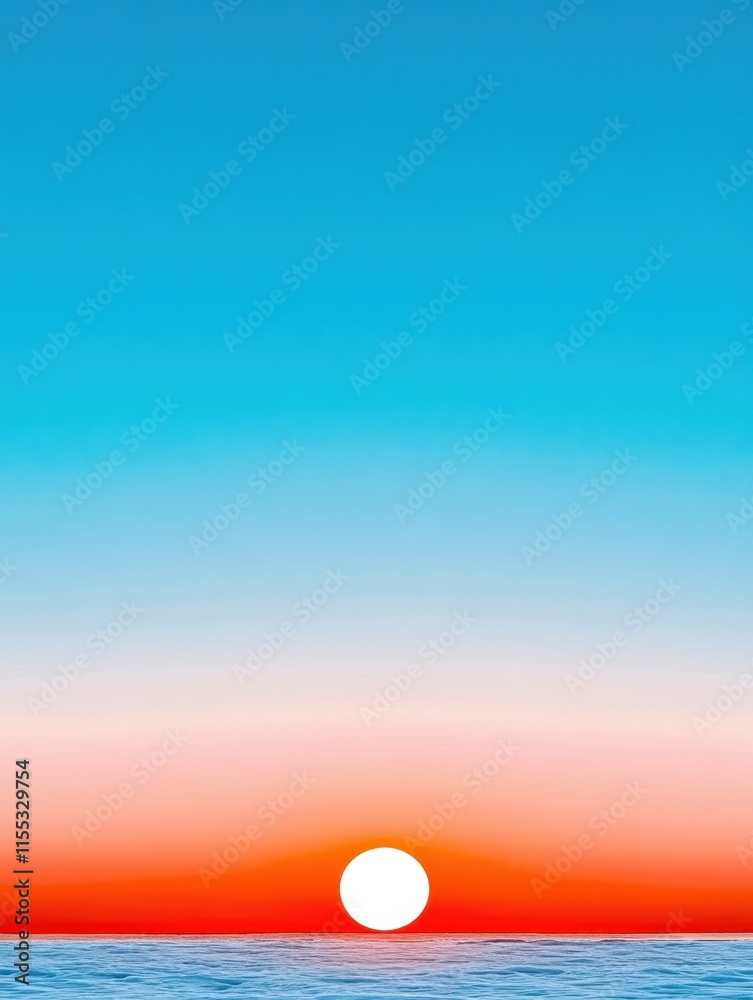 Tranquil Sunset Over Calm Ocean with Vibrant Sky Colors