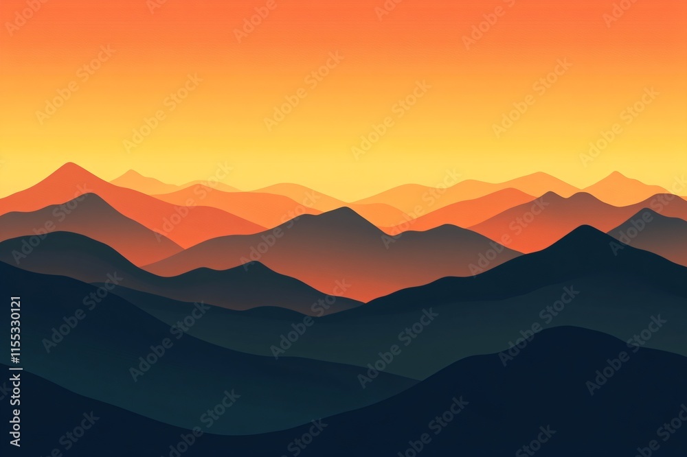 Golden Hour Mountain Range: A breathtaking panorama of majestic mountains bathed in the warm glow of a setting sun, evoking a sense of awe and tranquility. Golden Hour Mountain Range: A breathtaking panorama of majestic mountains bathed in the warm glow of a setting sun, evoking a sense of awe and tranquility.